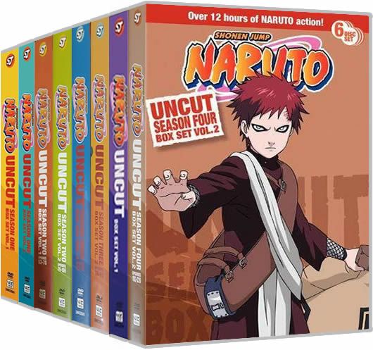 Naruto Uncut Complete Series 1-4 DVD Wholesale (48-Disc 2002-2007)